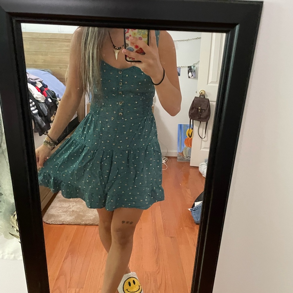 green floral sundress